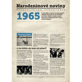 Narodeninové noviny 1965 s vlastným textom a fotografiou